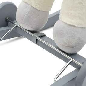 Baby Mix Hojdacia hračka s melódiou a kolieskami Unicorn biela, 64 x 35 x 60 cm