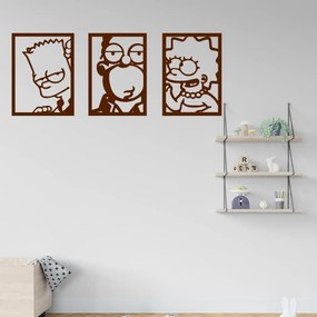 Veselá Stena Samolepka Bart Homer Lisa Simpsonovci Farba: hnedá, Veľkosť: 40 x 16 cm