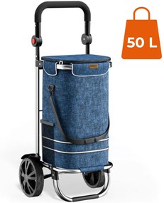 Monzana Nákupná taška na kolieskach EASY, 50l, modrá
