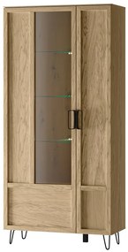 Vitrína Limbo 12 95 cm z masivu s LED osvětlením dub Artisan
