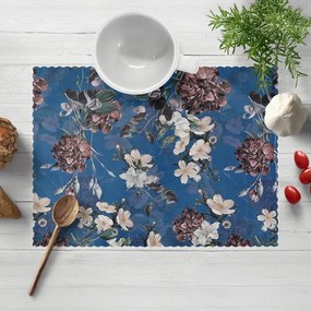 Biante Teflónové prestieranie na stôl TF-061 Kvety na modrom 30x40 cm
