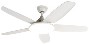 Stropný ventilátor biely 130 cm vrátane LED stmievateľný s diaľkovým ovládaním - Vifte