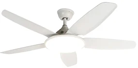Stropný ventilátor biely 130 cm vrátane LED stmievateľný s diaľkovým ovládaním - Vifte