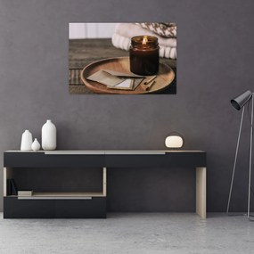 Obraz - Horiaca sviečka (90x60 cm)