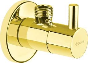 Deante Deante, okrúhly uhlový ventil s keramickou hlavou a filtrom 1/2" - 3/8", zlatá lesklá, DEA-VFA_Z62R