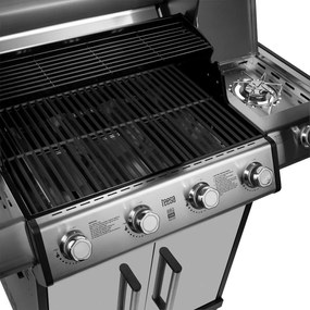 Teesa TSA0250 Plynový gril 5006 MASTER, 5 horákov, 14 kW, čierno-strieborný