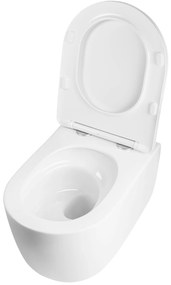 Rea Eddy, závesné záchodová misa Tornado Rimless 525x360x360 mm so sedátkom, REA-C6560