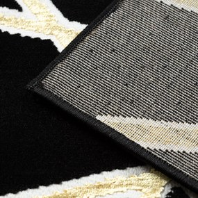 Dywany Łuszczów, Kusový koberec Allure 1964 black/gold, 200x290, čierna, kancelária