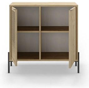 Nízka komoda v dekore duba v prírodnej farbe 80x80 cm Inca – Marckeric