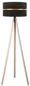 Duolla - Stojacia lampa DUO 1xE27/60W/230V pr. 44 cm čierna/béžová DU83525SD