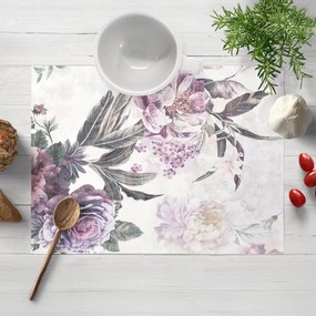 Biante Dekoračné prestieranie na stôl BM-009 Veľké fialové kvety 30x40 cm