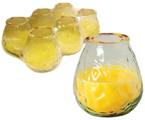 Petali Citronella vonná sviečka ve skle 6 ks - horenie 6x40h
