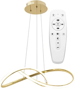 Toolight - LED závesné svietidlo APP394-CP + diaľkové ovládanie, zlatá, OSW-06910