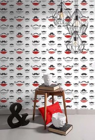 MINDTHEGAP Moustache and lips - tapeta