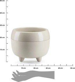 Květináč na nožičkách BOTANICA 30x23,8 cm béžový