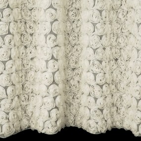 ZÁVES NA KRÚŽKOCH EVA MINGE ROSES1 140X250 CM KRÉMOVÁ