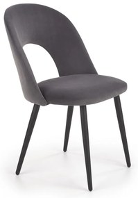 Čalúnená stolička Ilija sivá/čierna
