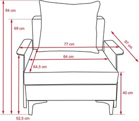 Rozkladacie multifunkčné kreslo + posteľ  BARON – hnedá