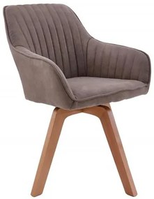Otočná dizajnová stolička LIVORNO, vintage taupe, mikrovlákno