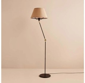 Stojacia lampa AYD 1xE27/40W/230V čierna/hnedá