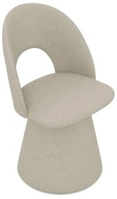 Béžové čalúnené jedálenské kreslo Kalo – Makamii