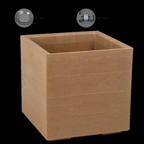 KVETINOVÝ ZÁHON KARO 400×400 DOSKA – PRÍRODNÉ DREVO*88844