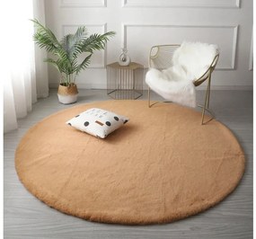 TZ Béžový okrúhly koberec Rabbit Rozmer: 140
