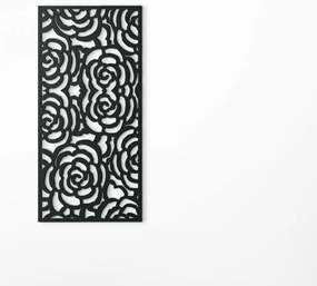 drevko Moderný obraz na stenu Kvety v záhrade Rozmer obrazu: 44,5 x 21 cm, Farba dekorácie: Čierna