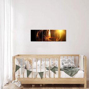 Obraz sviečky (s hodinami) (90x30 cm)