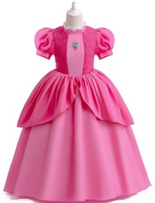 Dívčí šaty princezna Peach Super Mario a doplňky 110 - 130 130 cm