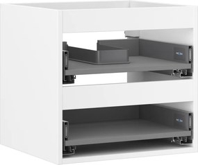 Mexen Box-A, závesná skrinka 50 cm, 2 zásuvky, biela matná, 91AX0-0500-470-2-01