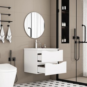 Závesná skrinka pod umývadlo Houseland Bravio 60 cm biela