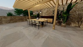 Dlažba Peacock Sand 90x90x2