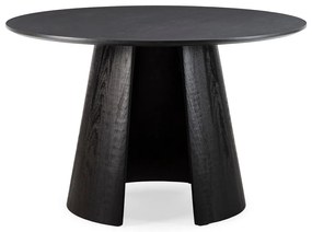 Okrúhly jedálenský stôl s čiernou doskou ø 120 cm Zuri – MOME
