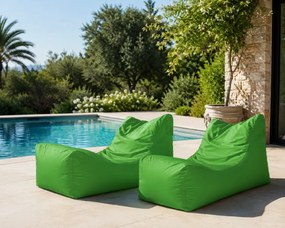 Set 2 sedacích vakov k bazénu Outdoor Ateny zelený | Terasa a záhrada