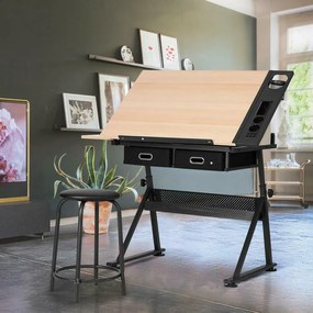 Sklopný kresliaci stôl so stoličkou navyše