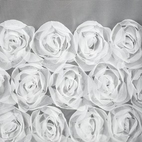 Dekorstudio Hotová biela záclona ROSES 4 na kolieskach 350x160cm