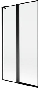 Mexen Mist L, 2-krídlová vaňová zástena, ľavá 100 x 150 cm, čierny rám, čierna - 8A9L-100-011-70-70-L