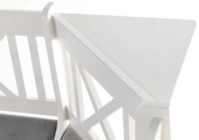 Rohová jedálenská lavica X1 Biela