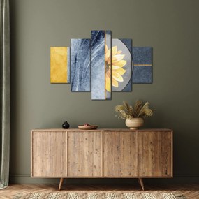 Obraz - Tvary a kvet (150x105 cm)