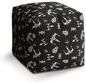 Sablio Taburet Cube Star Wars Vesmírne lode Pattern: 40x40x40 cm