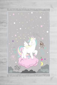 Detský koberec Unicorn Universe 80x120 cm sivý