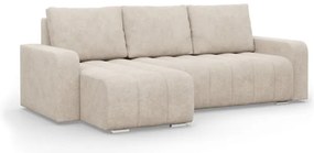 Rohová rozkladacia sedačka ABRIELLE ľavá, béžová