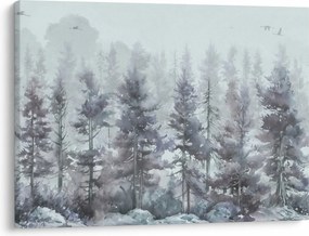 Obraz - Borovicový les II., aquarel (70x50 cm)