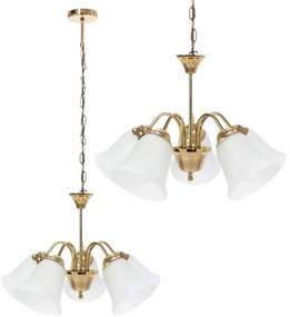 Toolight - závesná lampa Vintage 5xE27 60W APP959-5CP, zlatá, OSW-04036