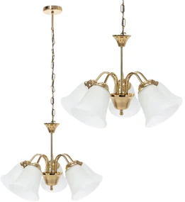 Toolight - závesná lampa Vintage 5xE27 60W APP959-5CP, zlatá, OSW-04036
