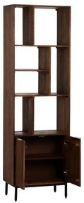 Hnedá knižnica z mangového dreva 60x190x30 cm Sagara – Ixia