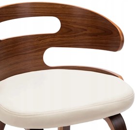 Petromila Jedálenské stoličky 4 ks krémové ohýbané drevo a umelá koža