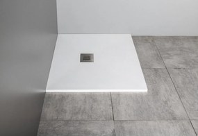Gelco Gelco, MITIA sprchová vanička z liateho mramoru, obdĺžnik 140x100cm, šedá, PMS140100