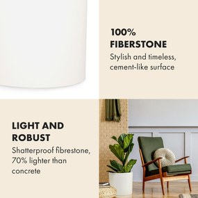 Blumfeldt Gendt, kvetináč, vrchný kvetináč, súprava 3 kusov, veľkosti S/M/ L, fiberstone, interiér/exteriér